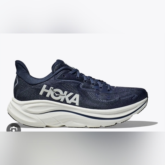Sizi  11  D Hoka  Clifton 10.  Men\'s Navy and White Athletic Shoes main image 7